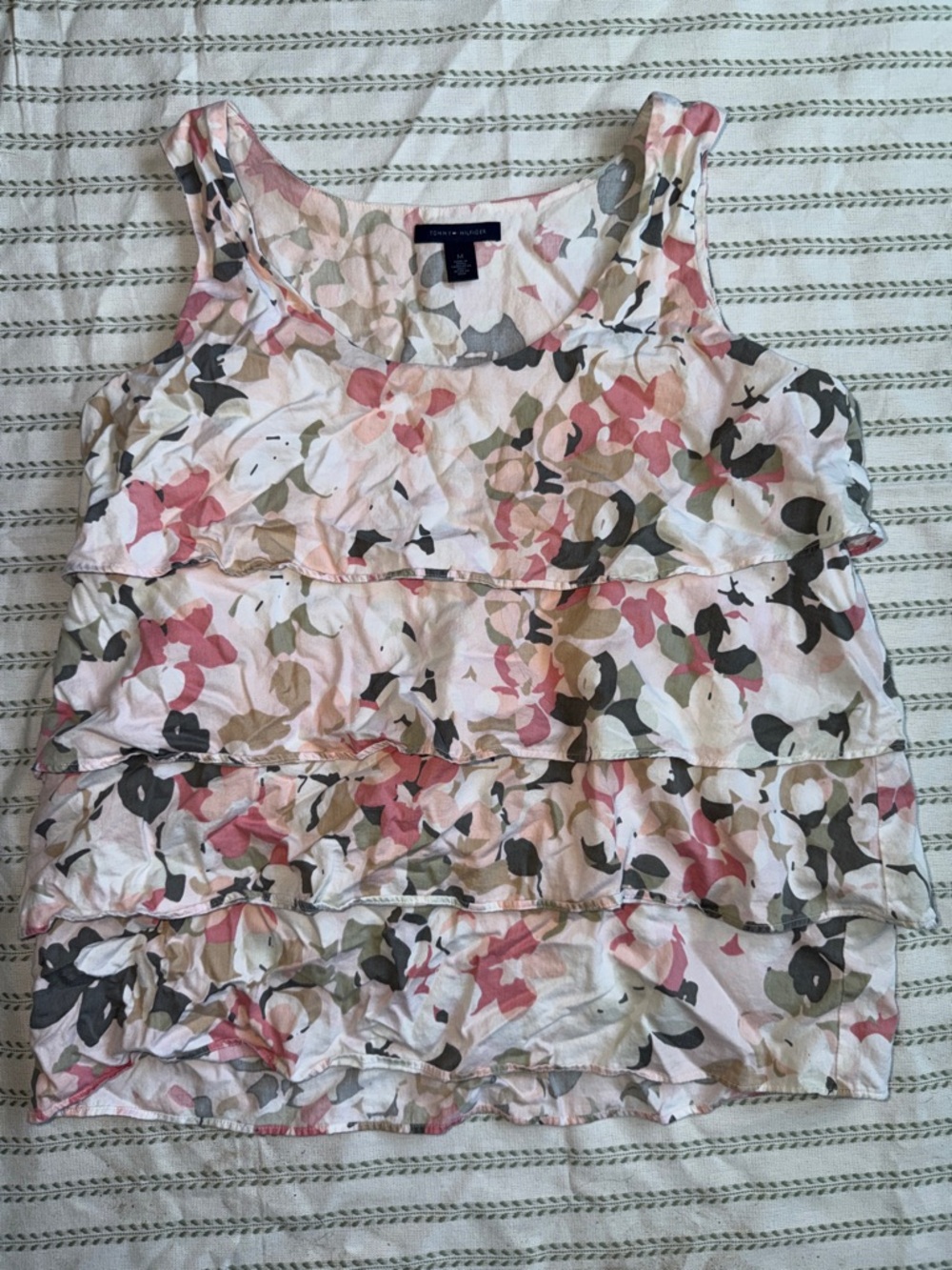 Tommy Hilfiger medium Tiered Floral Tank Top in Pink and Green - Women